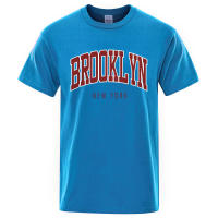 Camiseta de algodón estampada de Brooklyn de Nueva York, ropa de verano transpirable, camiseta informal holgada para hombres - details 13