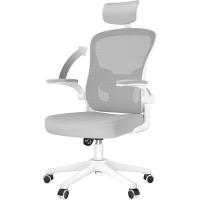 Silla de Escritorio Ergonómica con Reposacabezas Ajustable y Soporte Lumbar, Respaldo de Malla Transpirable, Reposabrazos Abatibles de 90 ° , Silla Giratoria de 360 ° - details 69