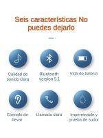 Auricular Bluetooth 2024, Audífono Inalámbrico con Micrófono, Auricular Bluetooth para Oficina, Auricular para Camionero con 120 Horas de Tiempo en Espera, para Teléfonos iPhone, Android, Samsung, Xiaomi y Huawei - details 2