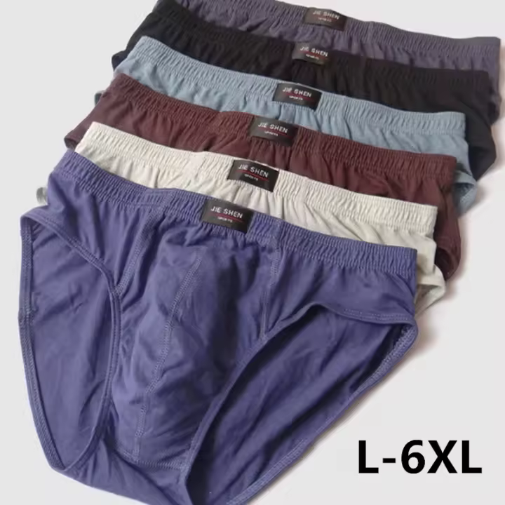 6 unids/lote nueva venta directa de fábrica sólida para hombre 100% algodón ropa interior de Bikini para hombre ropa interior Sexy para hombre - 1