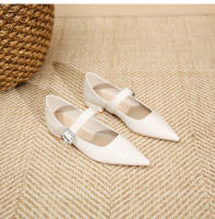 Zapatos planos de tacón bajo con punta de diamantes de imitación, zapatos de mujer - details 28