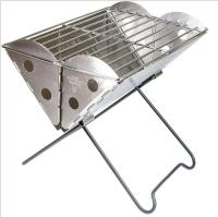 Parrilla y fogata portátiles de acero inoxidable para acampar al aire libre, mochila plana estable. - details 1