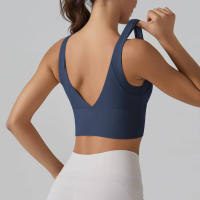 Hmidou-Sujetador deportivo para mujer, ropa interior Sexy de realce para Yoga, correr, gimnasio, Tops de Fitness, camiseta sin mangas de verano - details 18