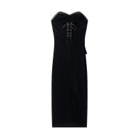 OUWU- Topenomi Moda Francesa Sin Tirantes Vendaje Vestidos De Fiesta Mujeres Diseño Sexy Cintura Ajustada Vestido De Noche Irregular Primavera Verano - details 7