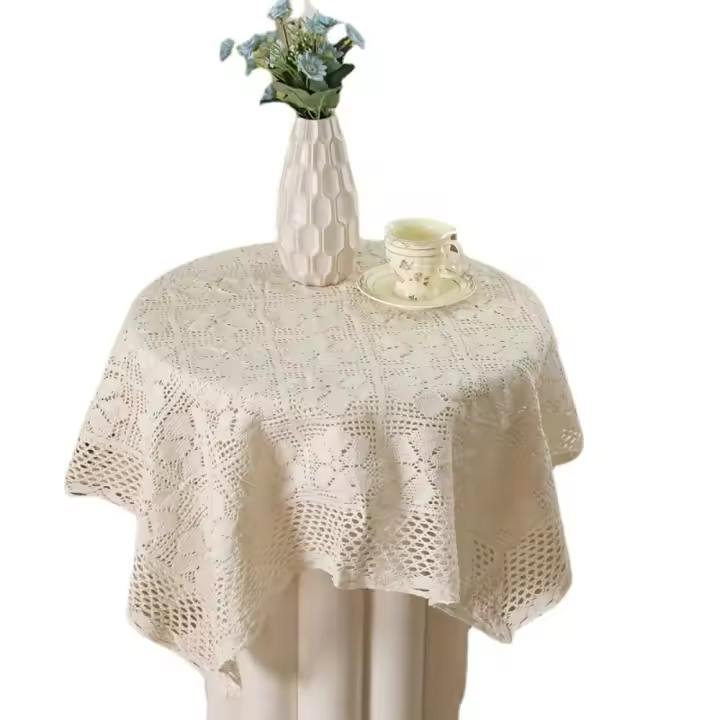 Mantel De Ganchillo Ahuecado De Gardenia Vintage, Cubierta De Encaje Decorativo, Cubierta Para Mesa, 1 ud. - 1