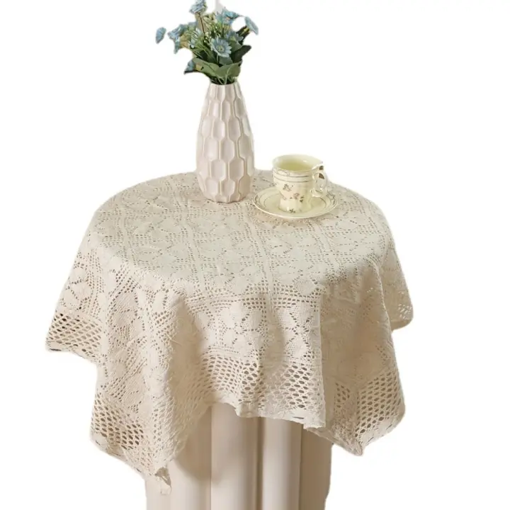 Mantel De Ganchillo Ahuecado De Gardenia Vintage, Cubierta De Encaje Decorativo, Cubierta Para Mesa, 1 ud. - 1