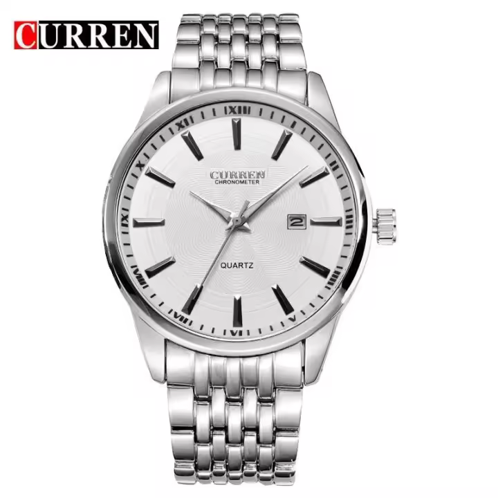 Reloj de Cuarzo CURREN 8052 Diseño Simple de Calendario Resistente al Agua - 1