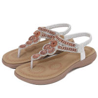 Sandalias Sandalia Agua Diamante Simples y Ligeras Casuales de Moda con Suela Plana y Punta Grande para Mujer - details 3