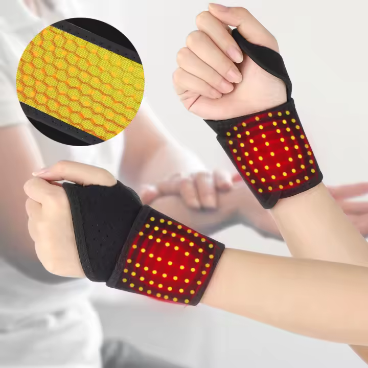 Muñequera de autocalentamiento para terapia magnética, envoltura calentada, calentador de manos, pulsera de compresión para alivio del dolor, cinturón para la salud de las manos - 1