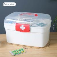 Pastillero grande multicapa, organizador de almacenamiento de pastillas portátil de gran capacidad, caja de medicina doméstica, contenedor para tabletas - details 2