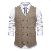 Traje de hombre con tejido de nailon en espiga para primavera 2025, traje, chaleco de hombre - details 0