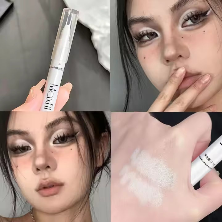 Lápiz de sombra de ojos blanco brillante, lápiz resaltador de maquillaje con efecto deslumbrante, 1 ud. - 1