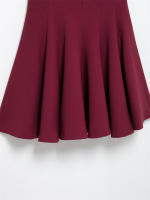 - Mini vestido acampanado para mujer, cuello barco, manga corta, ck, estilos femeninos, moda elegante - details 3