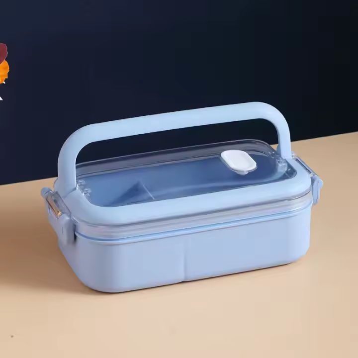 Fiambrera Portátil de Paja de Trigo Contenedor de Almacenamiento para Niños - 1