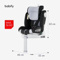 Silla de Coche Isofix para Bebés y Niños Ajustable a 40-150 cm, 360º de Rotación, Seguro y Portátil - details 16