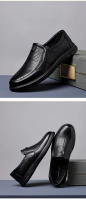 Primera capa de cuero de vaca, zapatos de negocios casuales, zapatos de cuero para hombre, zapatos con agujero hueco, zapatos de pedal ligero, sandalias casuales para hombre - details 11