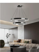 Colgante de Lámpara de Hierro Redondo de Lujo Moderno Ideal para Sala de Estar, Cocina, Dormitorio - details 0