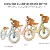 Bicicleta sin pedales rápida, bicicleta de equilibrio, partir a partir de 3 años, sólida, para niñas y niños, segura, ajustable, solo 3.7 kg, retro - details 8