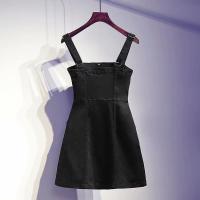 Vestido de mezclilla para mujer Falda con tirantes delgada en la cintura - details 25