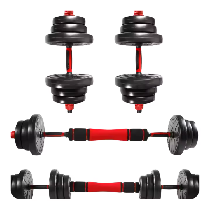Mancuernas Ajustables con Pesas Barra y Discos de 20/30/40KG Juego 2en1 para Deportes y Salud - 1