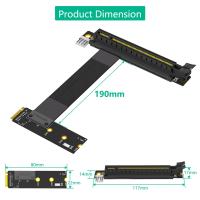 Tarjeta adaptadora elevadora de tarjeta gráfica M.2 NGFF Key M a PCI-E 16x, Cable de extensión Nvme a pci-express 16X (Dirección Correcta) - details 3