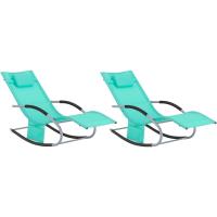 jardín Mecedora con reposapiés Tumbona ergonómica Negro OGS28-SCHx2 ES - details 31