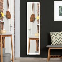 Espejo de Pared con Luz LED Brillo Ajustable, 3 Colores, Control Remoto, Aluminio para Plata y Negro, 40x37x157,5 cm - details 1