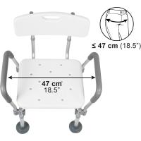 Silla Personas Mayores, Respaldo y Reposabrazos Extraibles, Ajustable en Altura - details 3