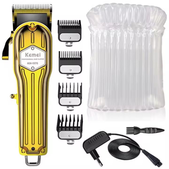 Cortador de Pelo Ajustable y Recargable KEMEI con Carcasa de Metal Herramienta de Corte para Barba y Mezcla de Pelo Fuente de Alimentación AC/DC - 1