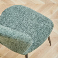 EGOONM-sillas acolchadas tapizadas para comedor, asientos de tela de lino con patas de Metal para balcón, restaurante, cafetería, hogar y habitación, 4 unidades - details 6