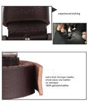 BUNO Auténtico Cuero de Vaca Belts Capa Superior de Moda de Diseñador para Hombres Alta Calidad - details 3