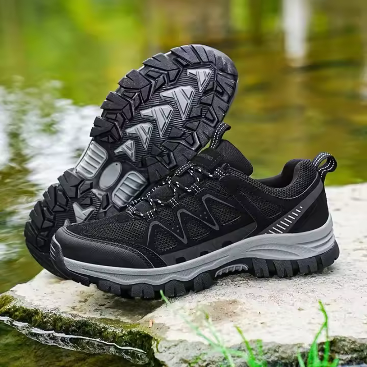 Zapatos de Senderismo Transfronterizos para Hombre Antideslizantes, Resistentes al Desgaste, Transpirables, Absorbentes de Sudor Zapatos de Deportes de Acampada, Correr - 1