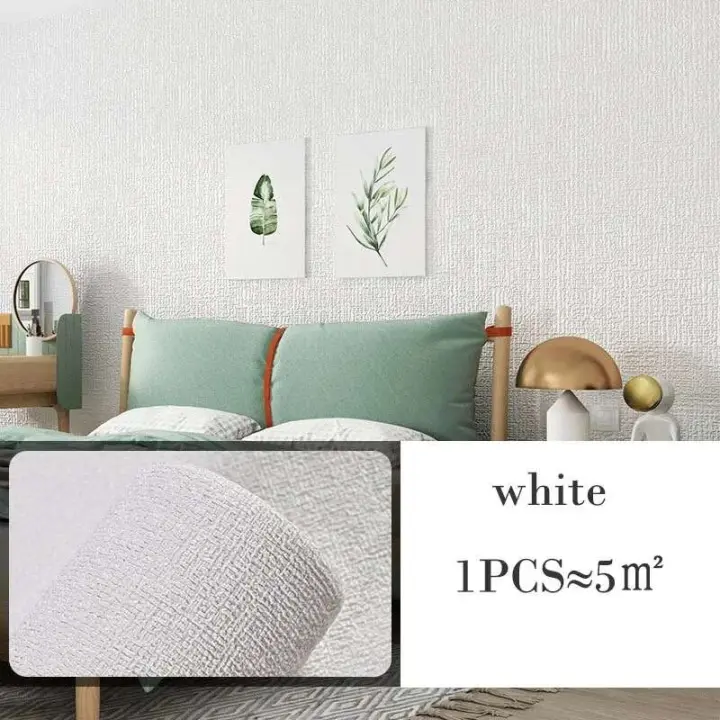 Papel tapiz aislante autoadhesivo a prueba de moho, resistente al agua, 3D, pegatinas de pared de renovación de Color liso - 1