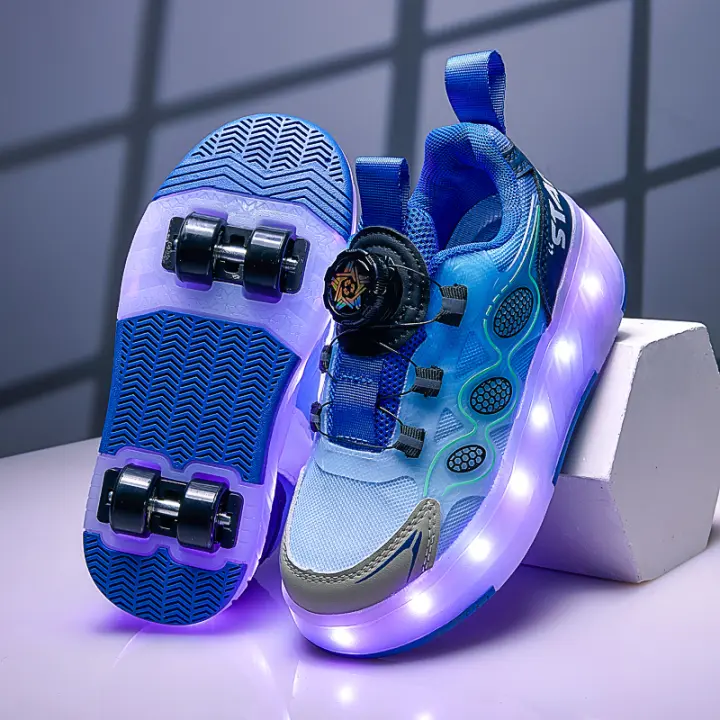 Patinetes de Línea para Niños Zapatos de Ruedas Desmontables para Niñas y Niños 4 Ruedas - 1