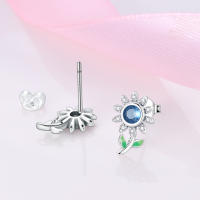 Pendientes de plata de ley 925 para mujer, aretes con forma de libélula y pájaro, joyería fina para boda, novedad - details 44