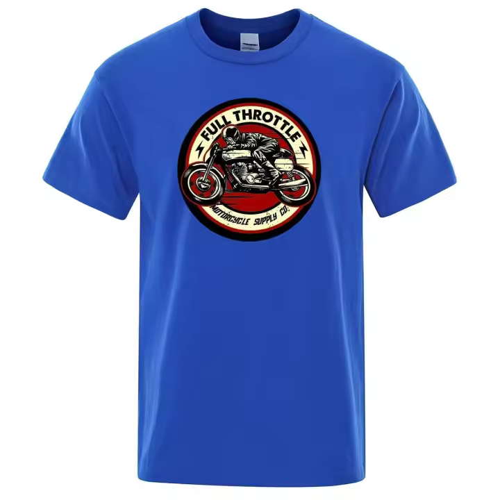 Camiseta casual de algodón estilo Cafe Racer Rockabilly para hombre, moda urbana 2022 - 1