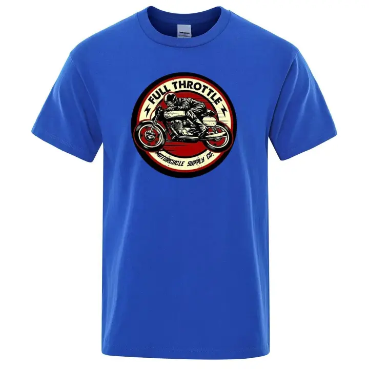 Camiseta casual de algodón estilo Cafe Racer Rockabilly para hombre, moda urbana 2022 - 1