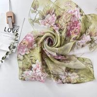 mujer bufanda de gasa Georgette loro Rosa Bandana protector solar playa verano Mantón largo 50*160CM - details 7
