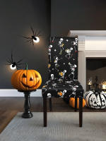 Juego de 6 fundas para silla de Halloween, elásticas, extraíbles, lavables, protección para decoración de vacaciones para comedo - details 10