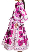 CHCH Vestido de fiesta con estampado de falda larga y camisa con mangas nuevas para mujer - details 4