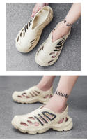 Agujero zapatos de los hombres de la bolsa de la cabeza de suela gruesa casual transpirable vadeando playa sandalias de suela suave desgaste primavera y verano antideslizante zapatos de lluvia - details 12