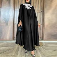 Vestido de talla grande 5XL VONDA para mujer 2024, vestido informal de cuello alto, Maxi bata A-e elegante Vintage de Color sólido, Vestidos de manga larga - details 4