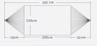 Columpio con Borlas de 200x150 CM para 2 Personas, Hamaca Portátil y Ancha para Exteriores, Antivuelco, Hamaca de Lona Jacquard con Borlas, Apta para Jardín, Bosque, Campo - details 1