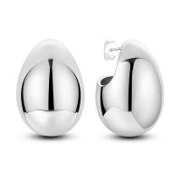 Pendientes de aro de plata en forma de huevo para mujer, pendientes, regalos de joyería - details 0