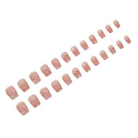 Puntas de uñas cortas de bailarina, uñas postizas reutilizables para mujeres y niñas - details 4
