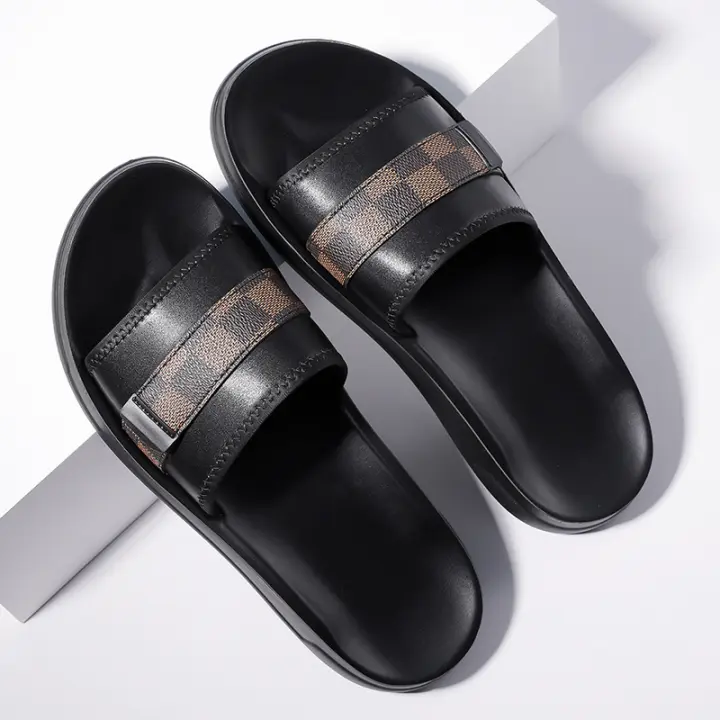 Zapatillas de Hombre de Verano Moda a Cuadros Zapatos de Playa de Lujo Suela Suave - 1