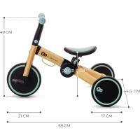 Triciclo 3 en 1, Minibicicleta, sin Pedales, Bicicleta bebé, para niños, Minitriciclo de Equilibrio, Plegable, Asiento Ajustable, 12 meses - 5 años, 25 kg, Amarillo y Azul - details 4