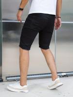 Pantalones Cortos De Mezclilla Rasgados Para Hombre, Pantalones De Mezclilla Desgastados De Estilo informal Para Verano - details 2