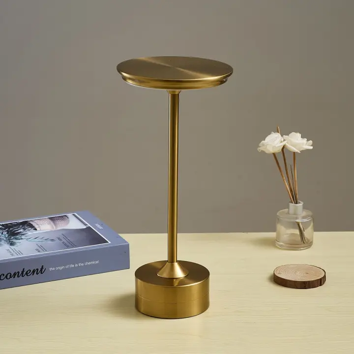 Lámpara de Mesa Inalámbrica con Sensor Táctil Luz Nocturna Recargable para Restaurante, Hotel, Bar, Decoración de Dormitorio Material de Hierro - 1