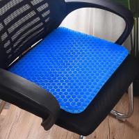 Cojín de gel para asiento de coche y oficina, cojín suave para aliviar la presión, transpirable, doble espesor, para verano - details 10
